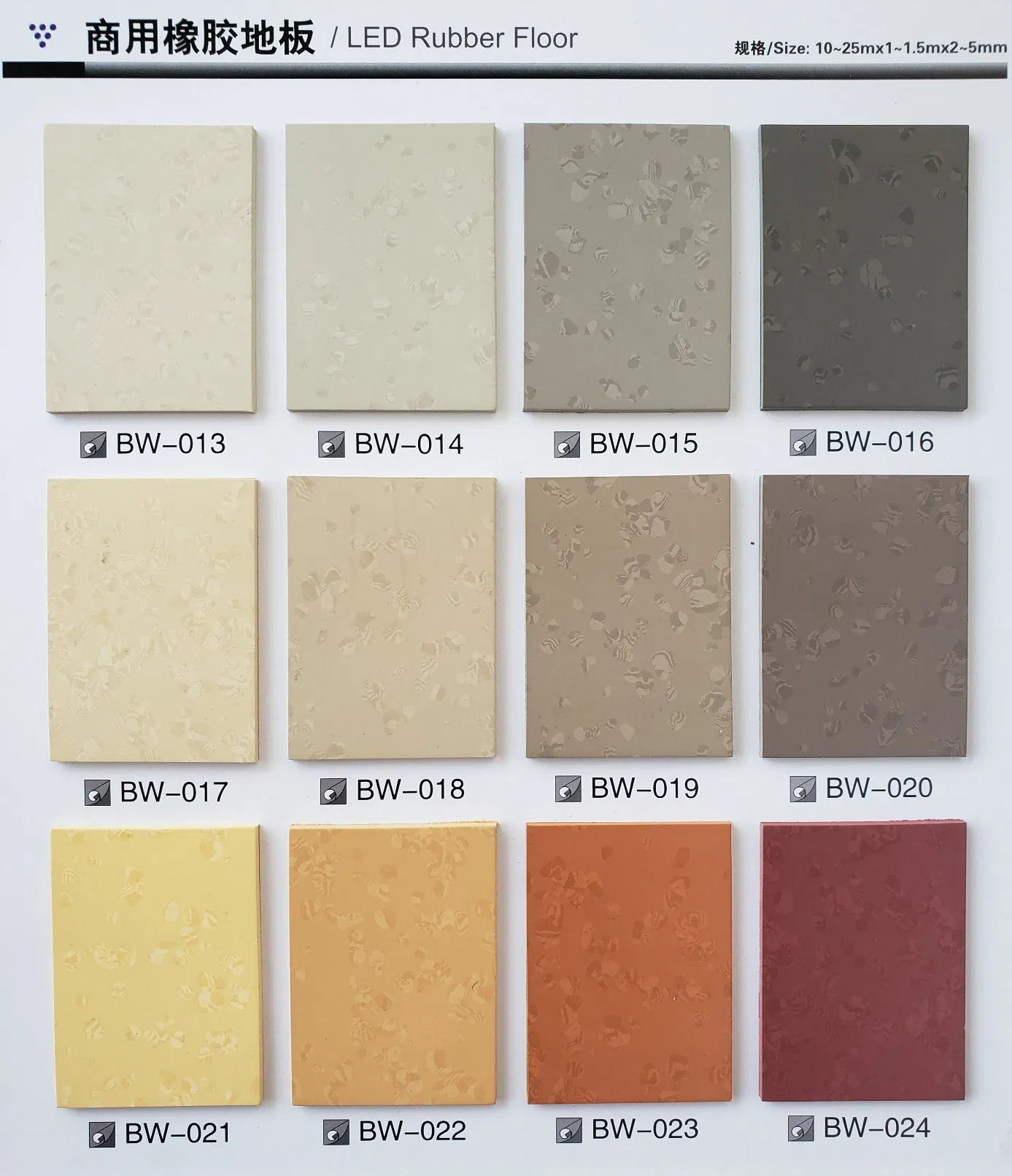 2-5mm X 1-1.5mm X 10-25mm Rubber Floor / Mat / Roll