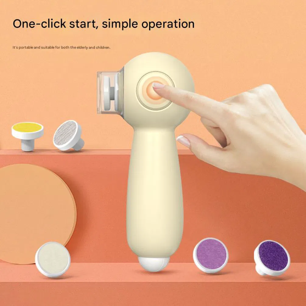 Portable Household Multi-Function Newborn Nail Grinder Rechargeable Electric Baby Nail Trimmer with Nail Clipper