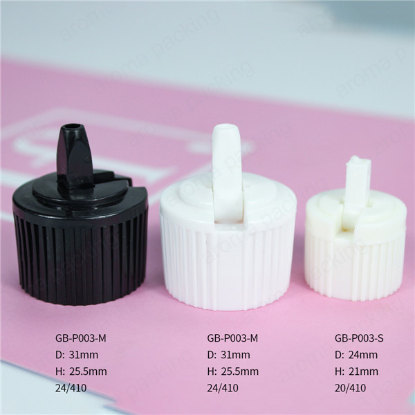 Black Flip-Spout Cap 28/410 Plastic Cap Pet Bottle Dispensing Cap
