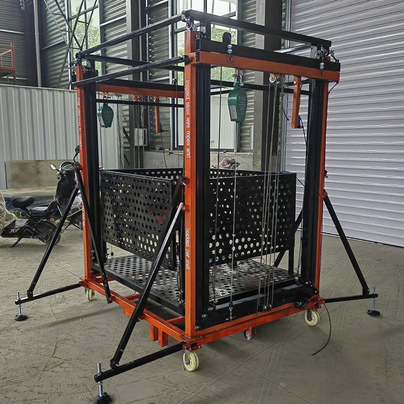 200kg-500kg 1ton Lift Working Platform Mobile Electric Scaffold Chain Sling Lifting Platform