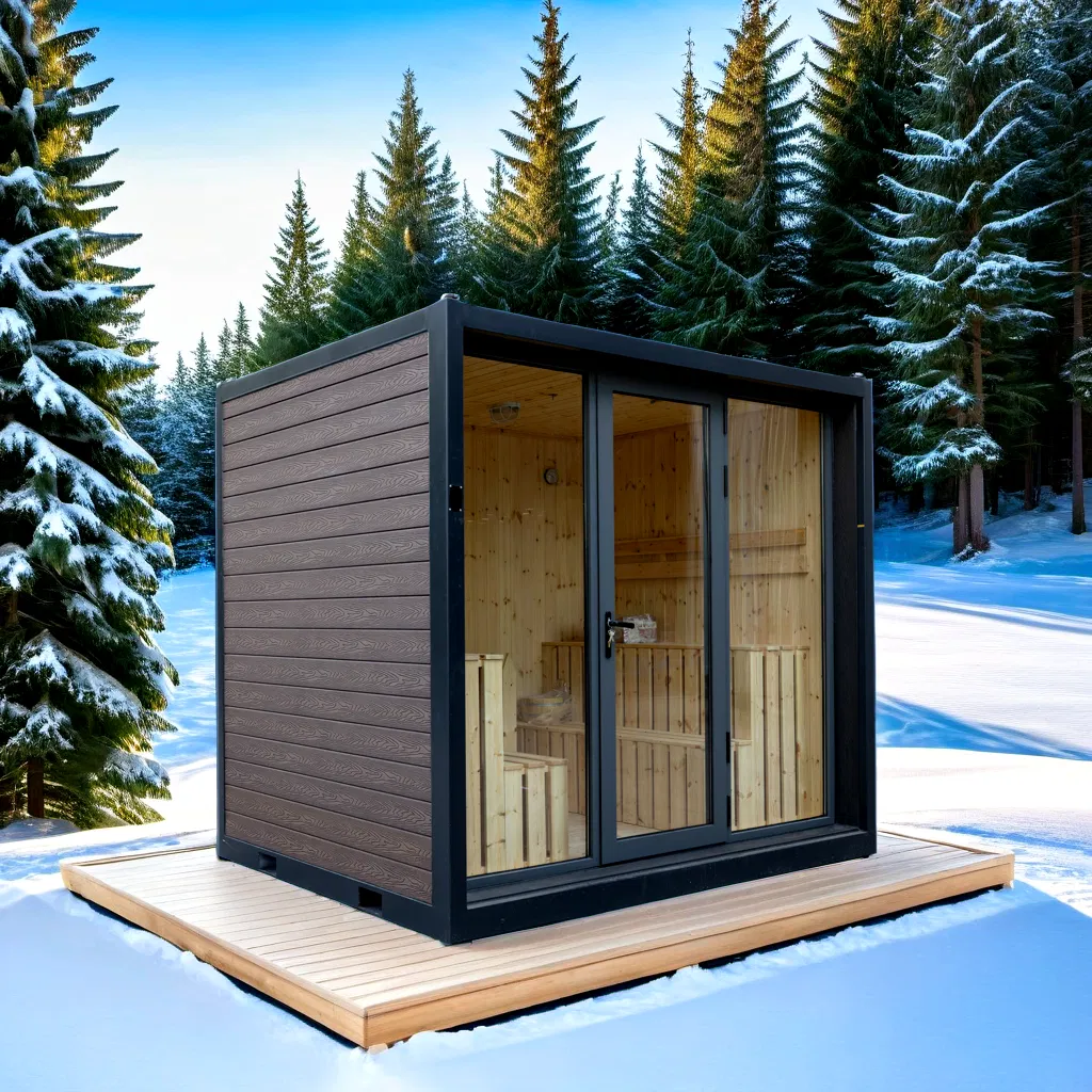 Elegant Sauna Room Outdoor Container with Full Waterproof and UV Protection