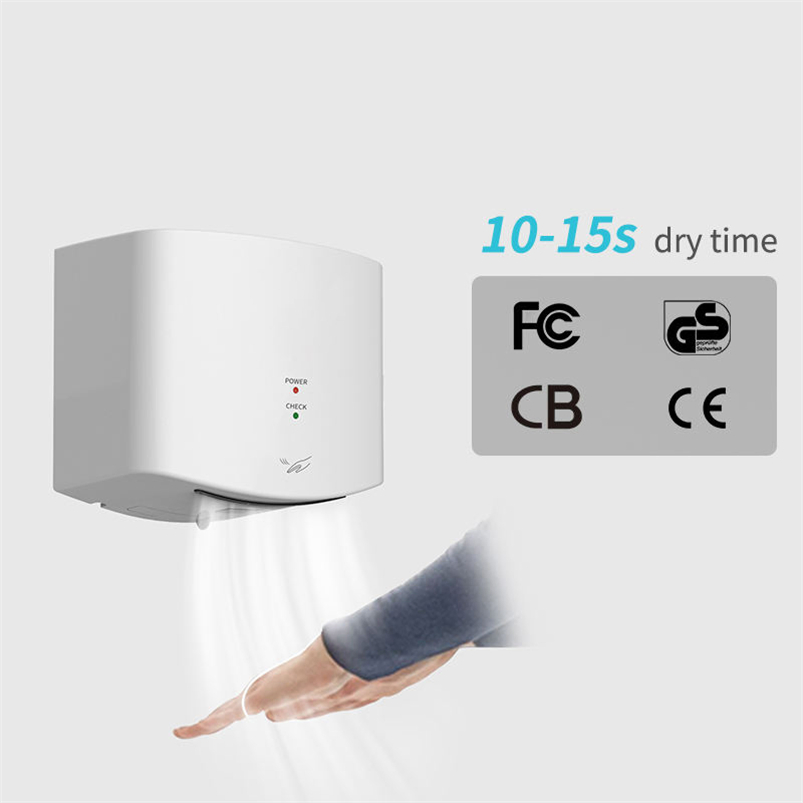 Automatic High-Speed Air Hand Dryer: Efficient Commercial ABS Dryer for Hotel with Quick Dry, Energy-Saving Technology, Intelligent System, Removable Filter
