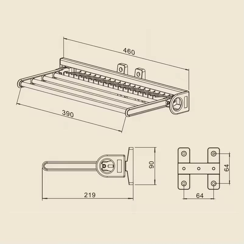 Factory OEM Wardrobe Accessories Folding Closet Hangers &Racks Pull out Sliding Closet Hanger Wardrobe Trousers Rack/Tie Rack