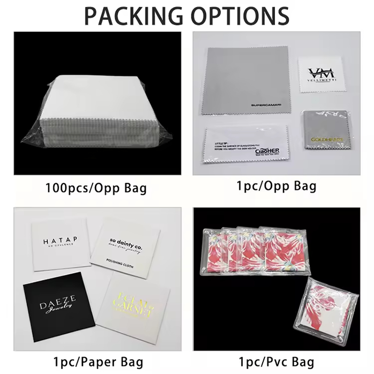 Soft Custom Printed Logo Microfibre Microfiber Watch Cleaning Cloth