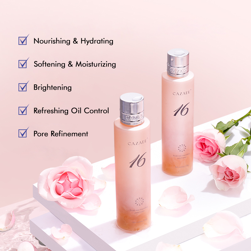 OEM/ODM Wholesale Rose Petal Skin Toner Hydrating Facial Spray Moisture Soothing Skin Care Brightening Antioxidant Protection Skin Face Toner