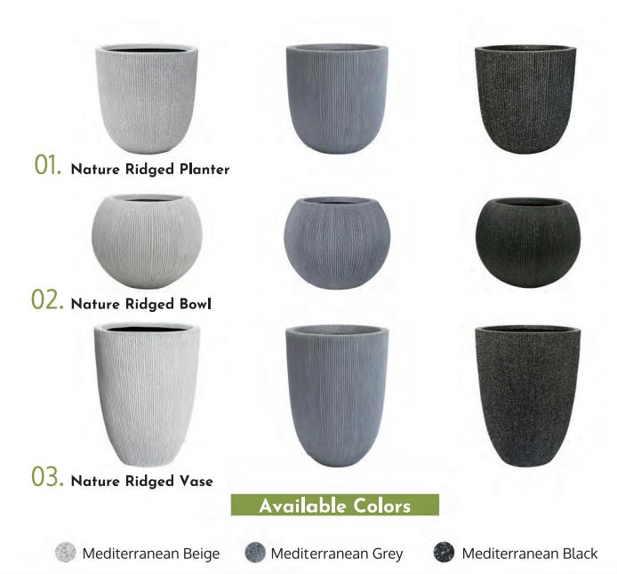 Indoor White Concrete Customizable Planter Outdoor Ceramics Garden Container Grc Flowerpots