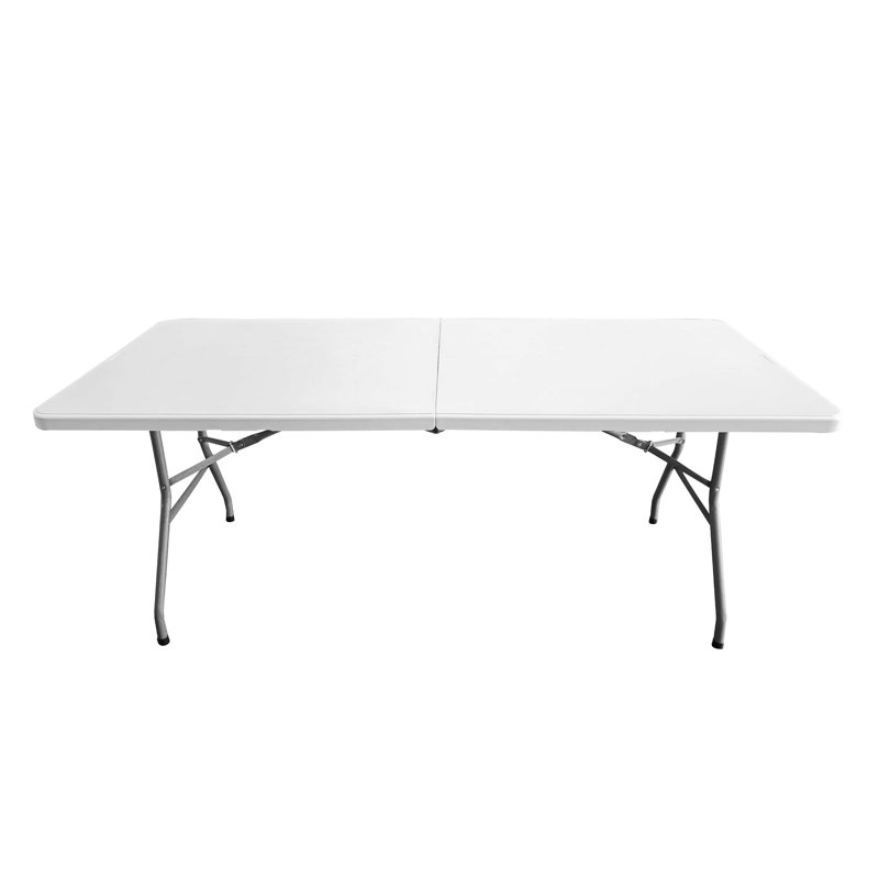 White Plastic Portfolio Type 1.8m Portable Garden 6FT Folding Table