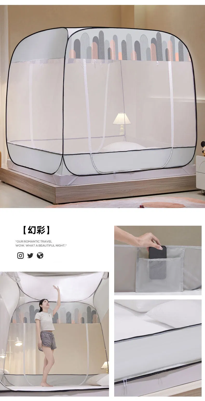 Hot Selling Anti Dust Large Top Installation Free Mosquito Net Non Fluorescent and Anti Fall