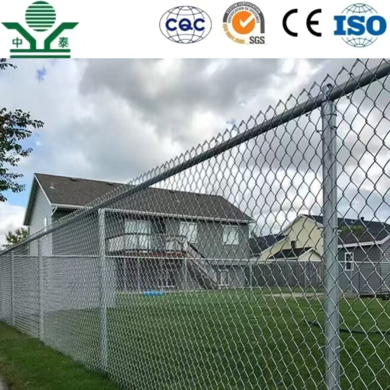 Galvanized 5.0mm 80X80mm 4.8m Chain Link Fence for Forest Boundary