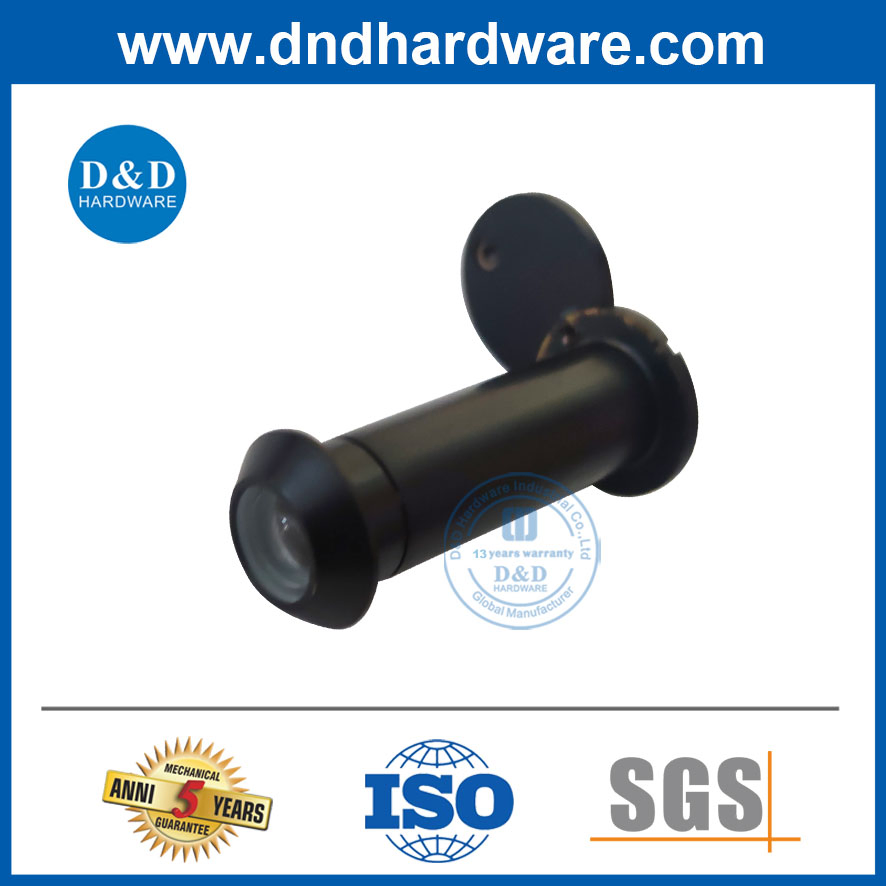 Zinc Alloy Black 160 Degree Door Eye Peephole Viewer Without Cover