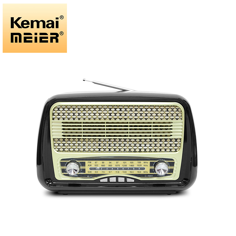 Rechargeable Multi Band Radio Vintage Wireless Speaker Desk FM Radio Portable Radio Wooden Retro Radio