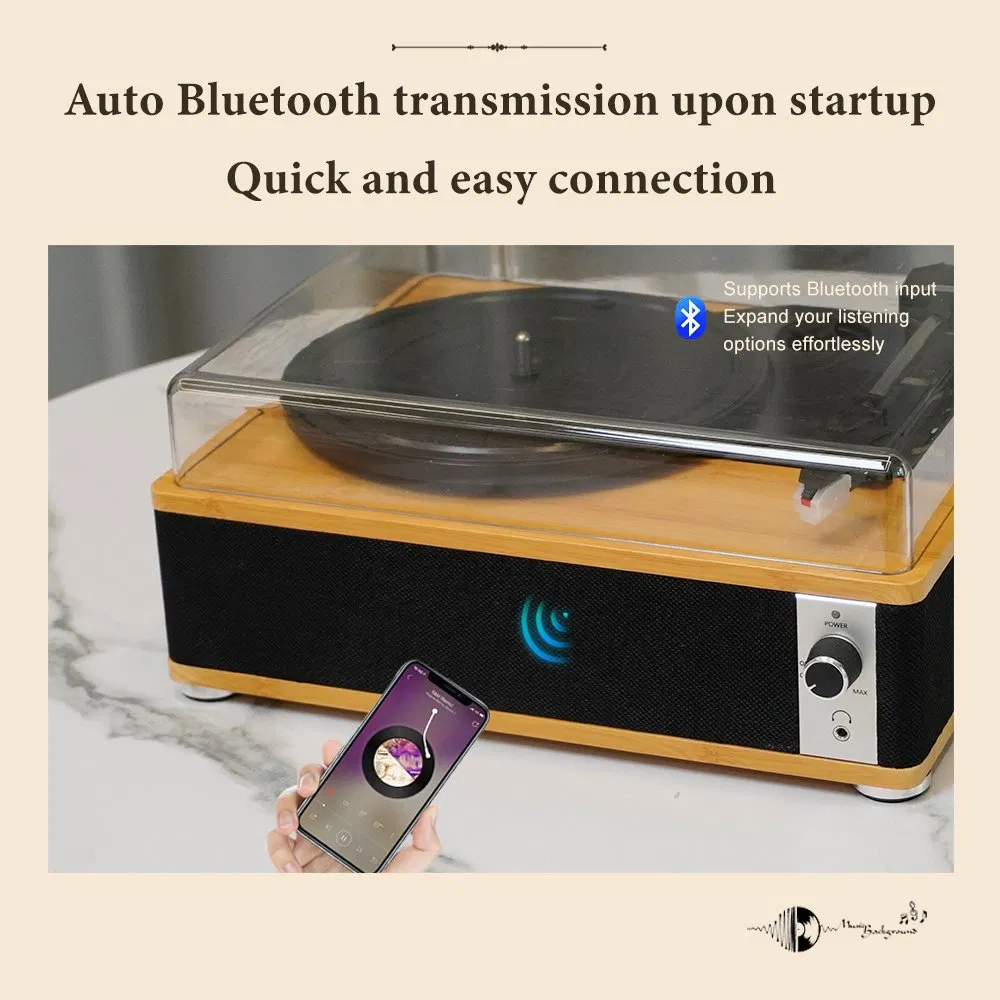 Modern Portable Vinyl Turntable Record Player Bluetooth 5.3 Speaker Lp Vinyl Player Gramophone Phonograph