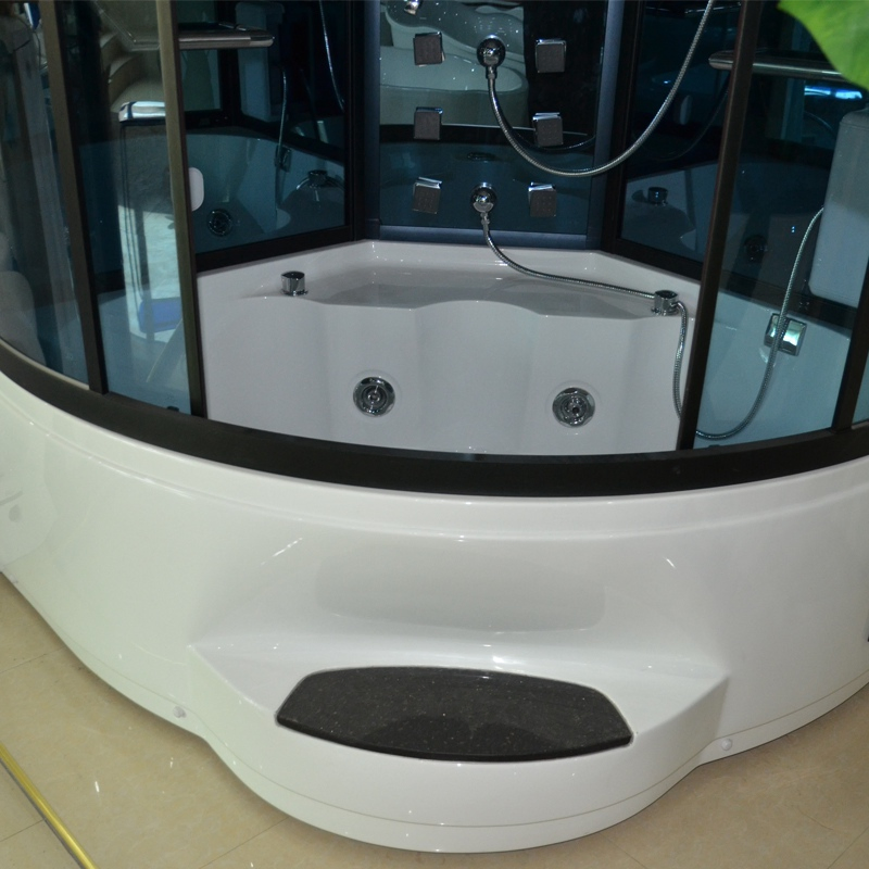 Toprank Best Price Bath Tub Ozone Wet Steam Shower Cabin Room Bathroom