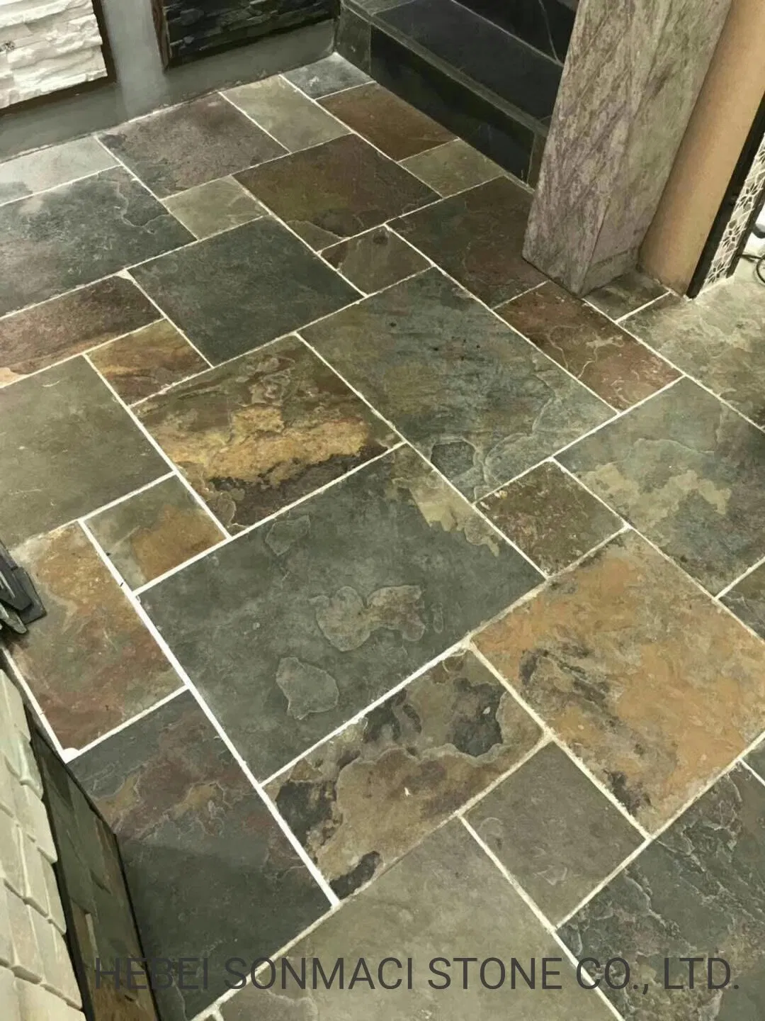 Natural Split Surface Rusty Slate Floor Tile for Home Decoration