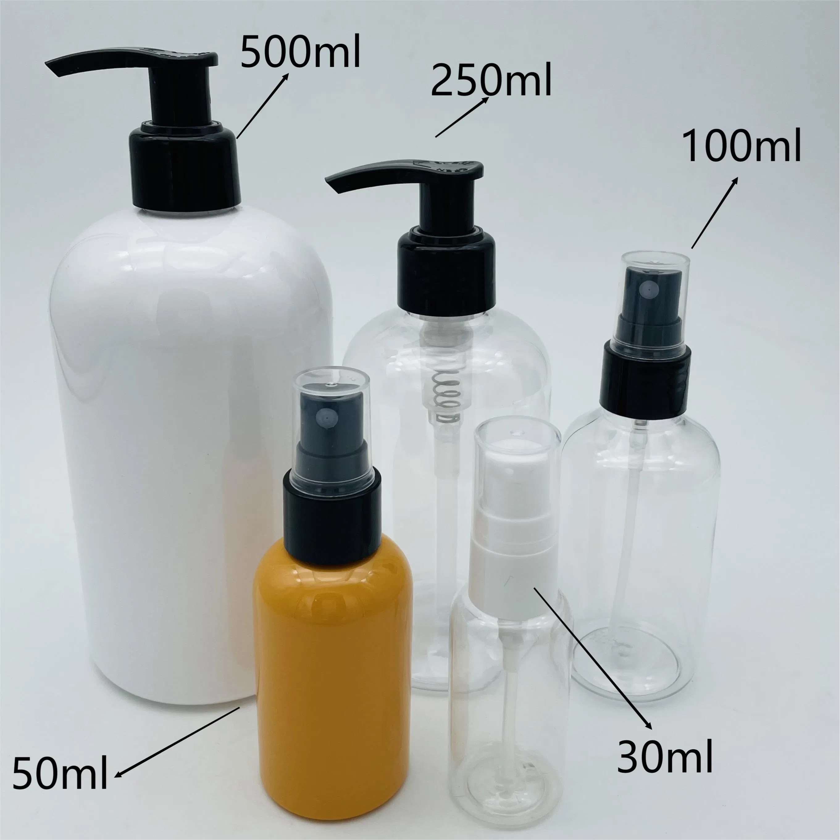 Hot Sales 200ml Foaming with Brush Pet Transparent Bottle for Personal Care