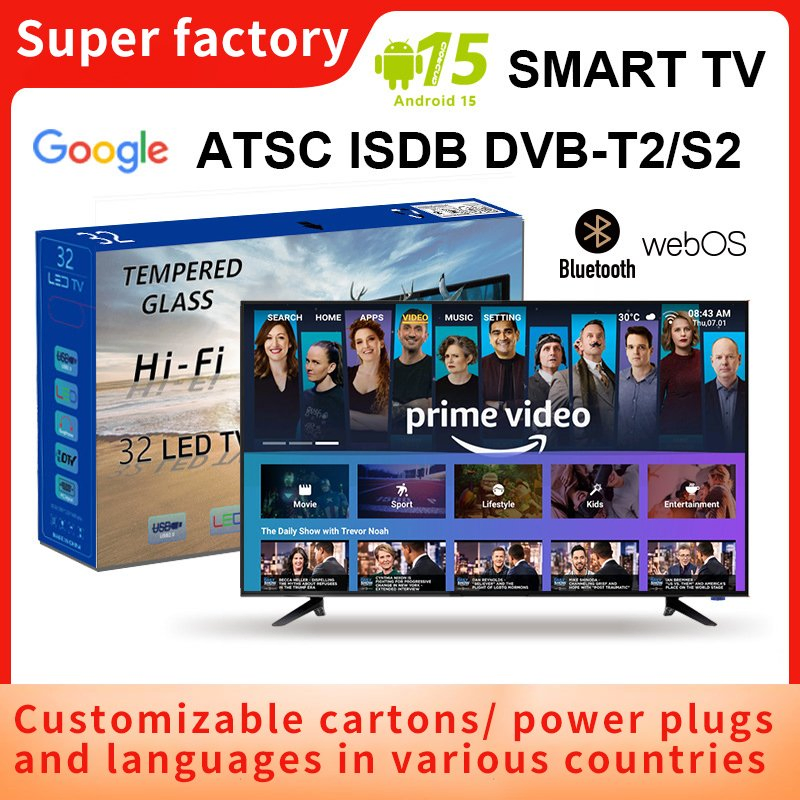 Телевизор Smart TV Android 4K, 40-100 дюймов