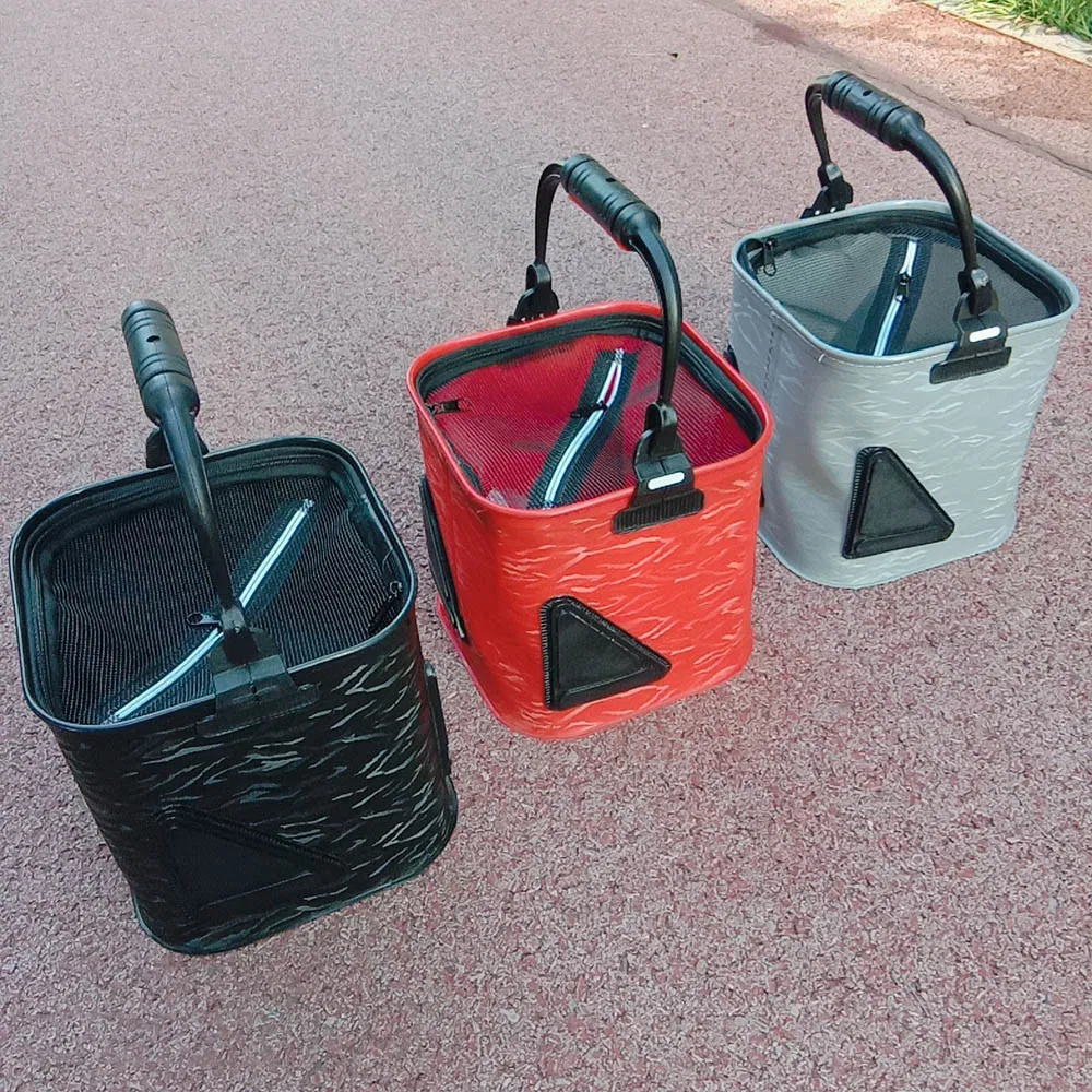 Storage Bag Fishing Accessories Foldable Fishing Bucket Box EVA Handle Storage Container Bl19176