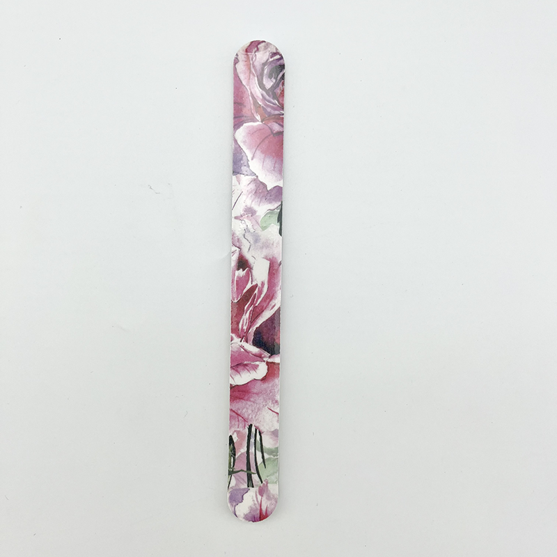 Customized Rectangle Square Flower Pattern Manicure Nail Tool EVA Nail Files