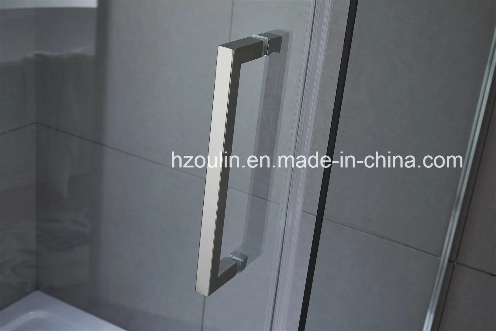 New Design Tempered Glass Bathroom Shower Enclosure with Rollers
