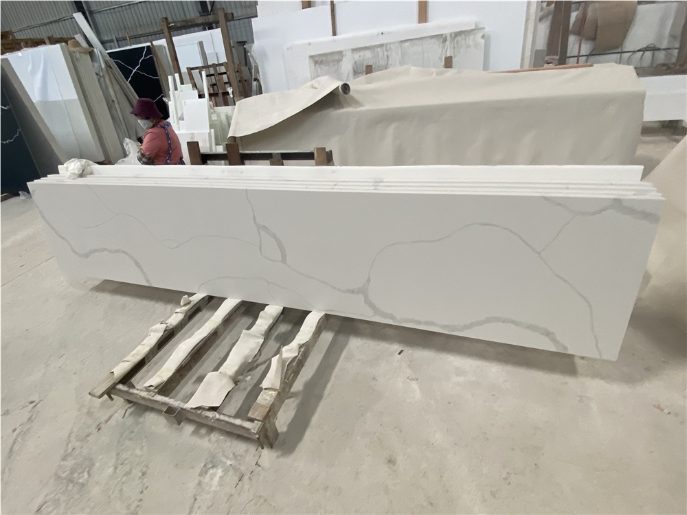 Quartz Slab White Calacatta for Table Desk Bar