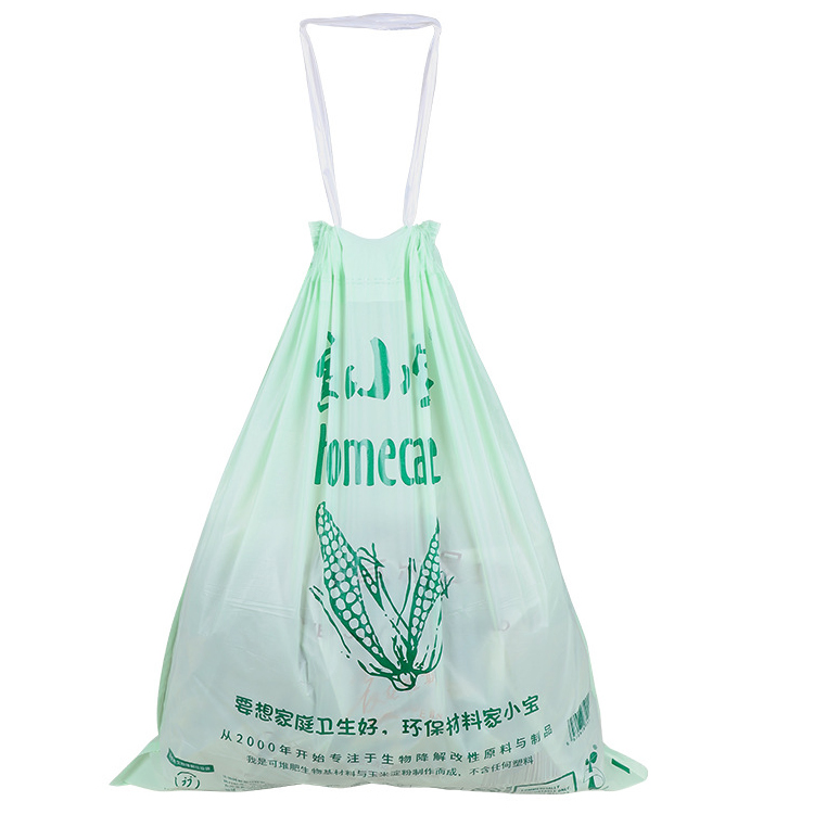 Biodegradable Waste Bag Drawstring Garbag Bag Custom Plastic Bag Compostable Bag