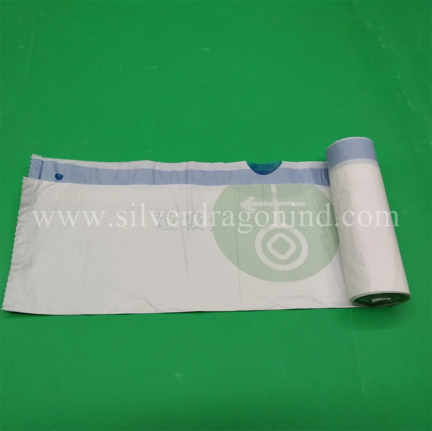 Custom Poly Plastic PE Drawstring Waste Bag Bin Liner