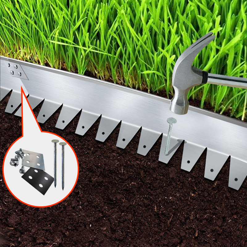 Jnz Customized Modern Style Laser Cutting Metal Lawn Fence Lawn Edge