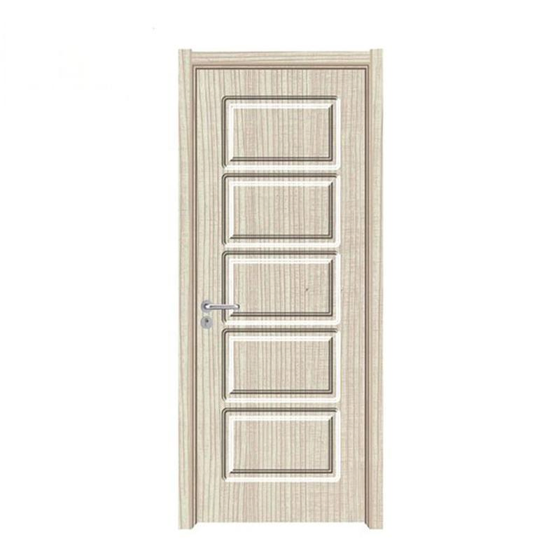 Modern MDF Solid Wood Composite Waterproof Internal Doors Hotel Door House Simple Single Wooden WPC Doors for Bedroom