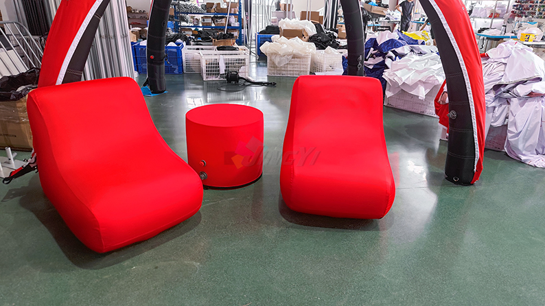 Customized Exhibition Event Inflatable Seating With Signs Outdoor Promotion Event air Seal Air Table Chair Sofa With Logo