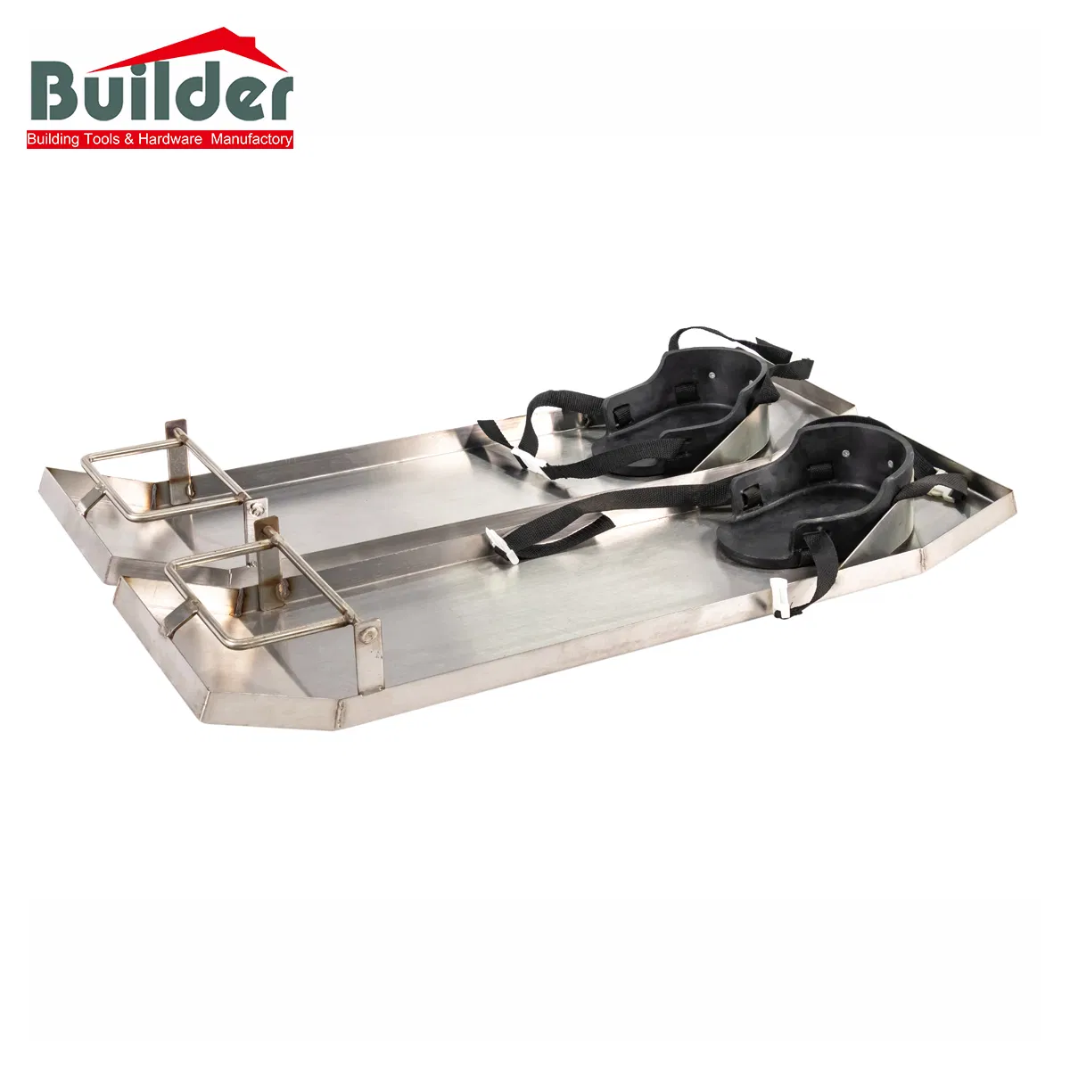 28"X 8" Stainless Steel Knee Boards with Knee Pads, Contractor-Grade, Built-in Toe Brackets