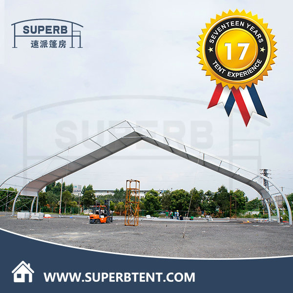 40m*120m Curve Marquee Tent Tria Installation by Superb Tent