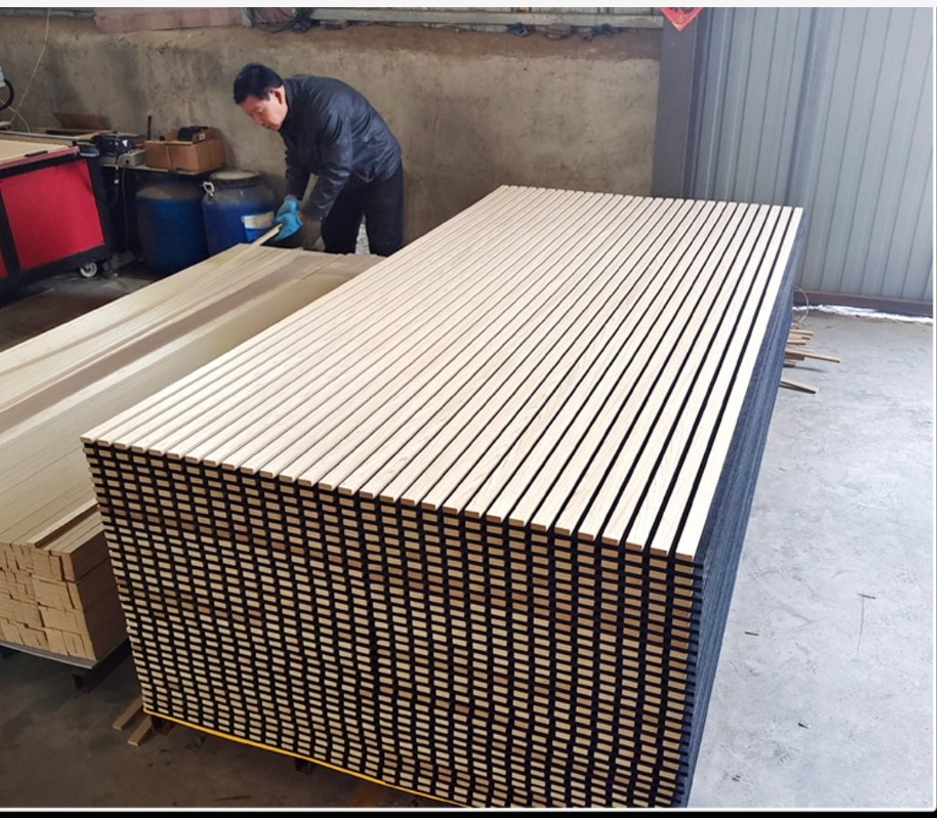 Factory Direct Slat MDF Art Acoustic Panel Veneer Acoustical Wall Cladding Panel