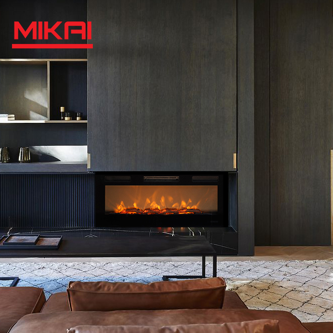 Decorative Flame Commercial Furniture Embedded Thermal Hanging Electric Fireplace