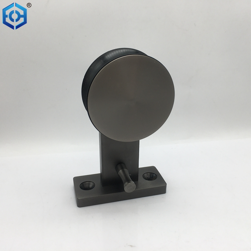 Grey Stainless Steel Standard Wheel Top Mount Barn Door Hardware Kit