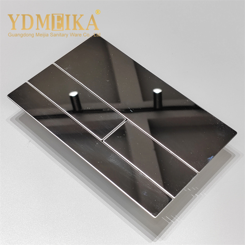 Toilet Water Tank Stainless Steel Dual Flush Button Silver Color Square Concealed Cistern Flush Button Panel