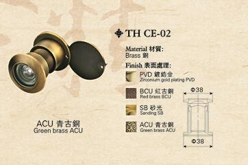 Aluminum Zinc Alloy Brass Material Door Glass Eye Viewer (MY003)