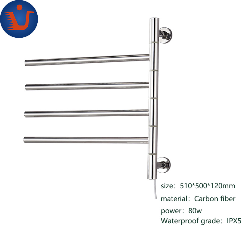 Warmers Heated Bathroom Towel Rail Square Bars Stainless Steel Towel Racks for Bathroom