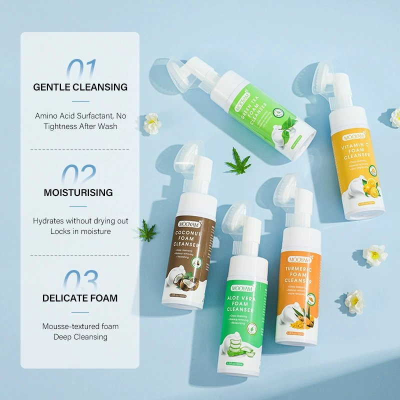 Foaming Acne Face Wash Moisturizing Deep Cleansing Mousse Exfoliating Bubble Facial Cleanser