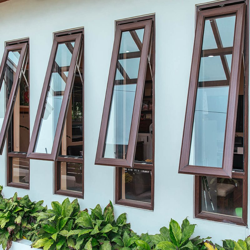 Vertical Panel with Handware Awning Window Residential Supporters Aluminum Profile Panel Awning
