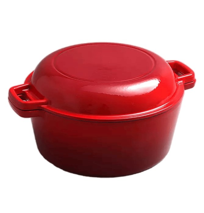 Hot Sale Pre-Seasoned Cast Iron Dutch Oven with Skillet Lid for Camping