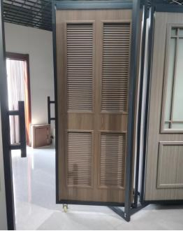 Premium Waterproof Louver Door with Durable Film Coating