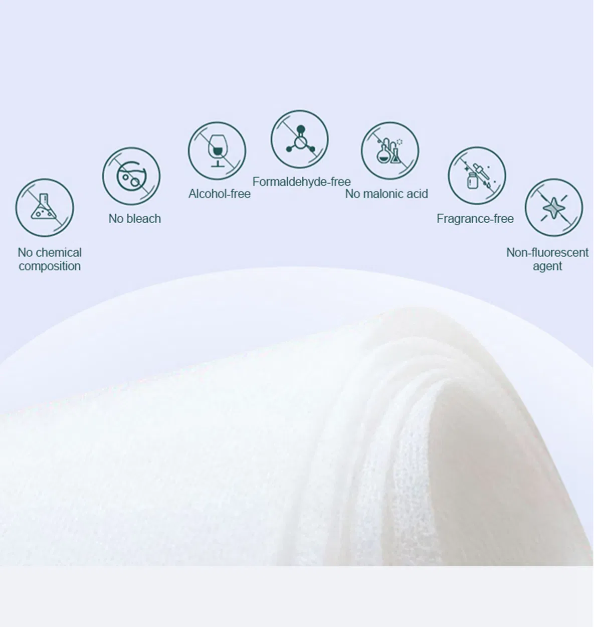Cool wipes cool down in three seconds Organic non-woven fabric