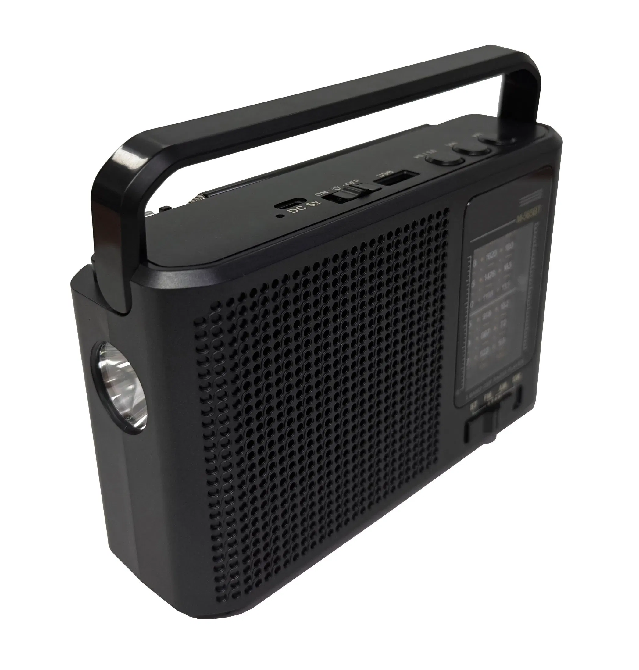Портативное радио Bluetooth AM/FM с фонариком