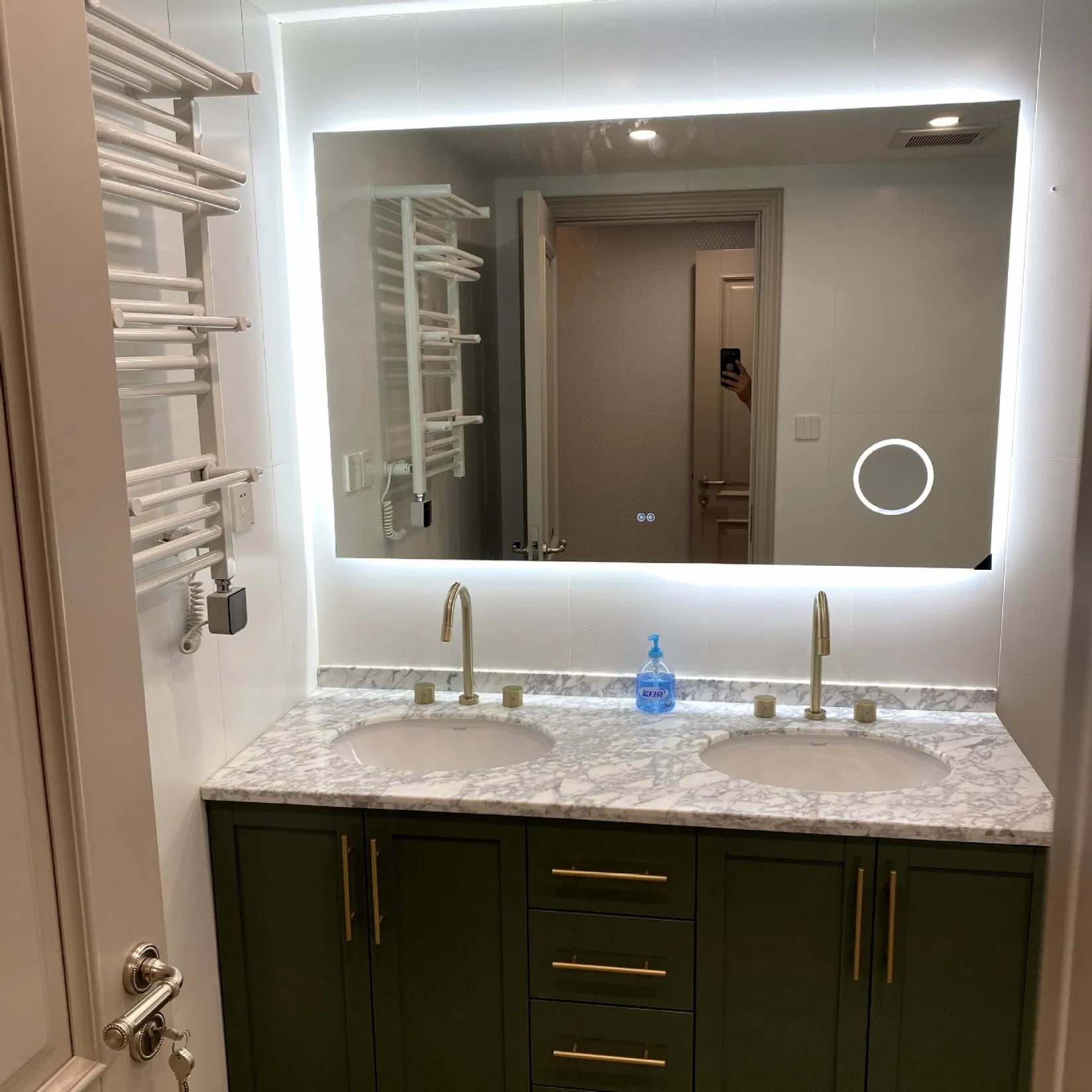 Electronic Anti-Fog Mirror Makeup Mirror 0648