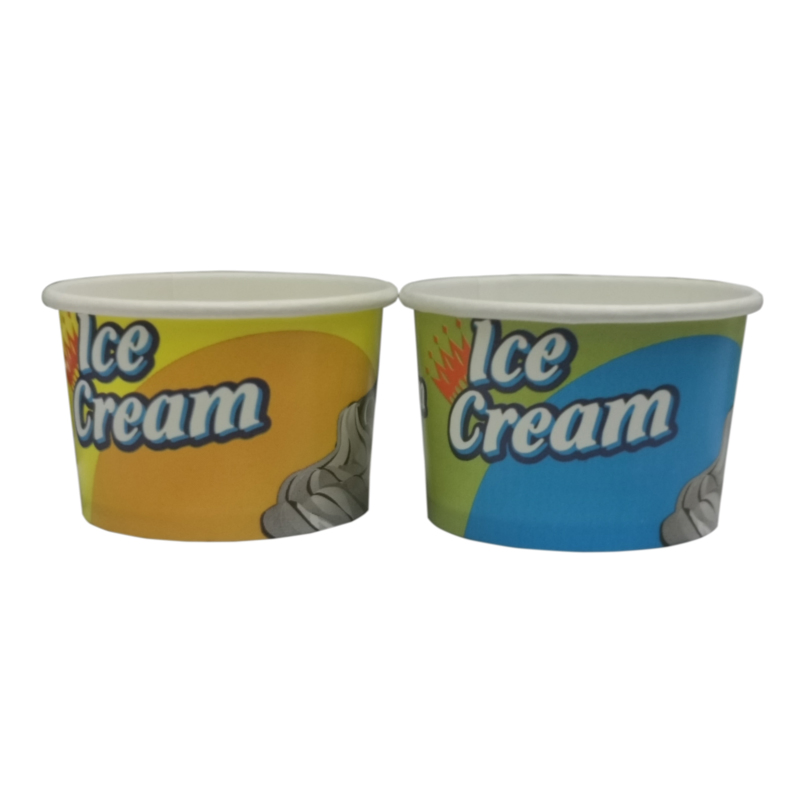 Customized Paper Cup Ice Cream Container 4 Ounce-8 Ounce