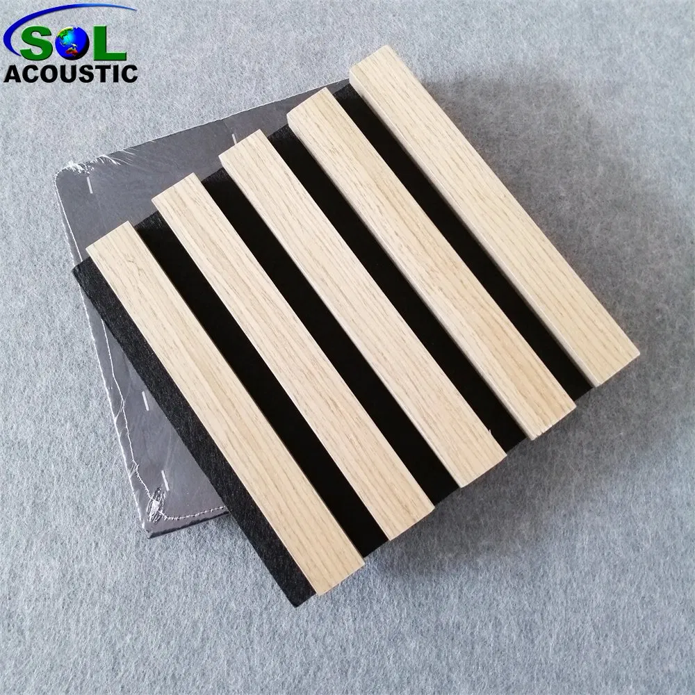 Sol Acoustic Wood Slat Acoustic Panel Soundproofing Pet Felt MDF Board