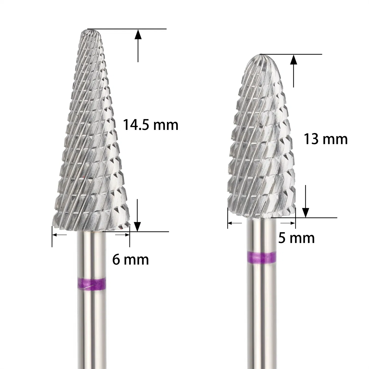 Spear Carbide Nail Drill Bit Rotary Burr Cuticle Clean Bits Milling Cutter for Manicure Nail Salon Tools Nail Drills
