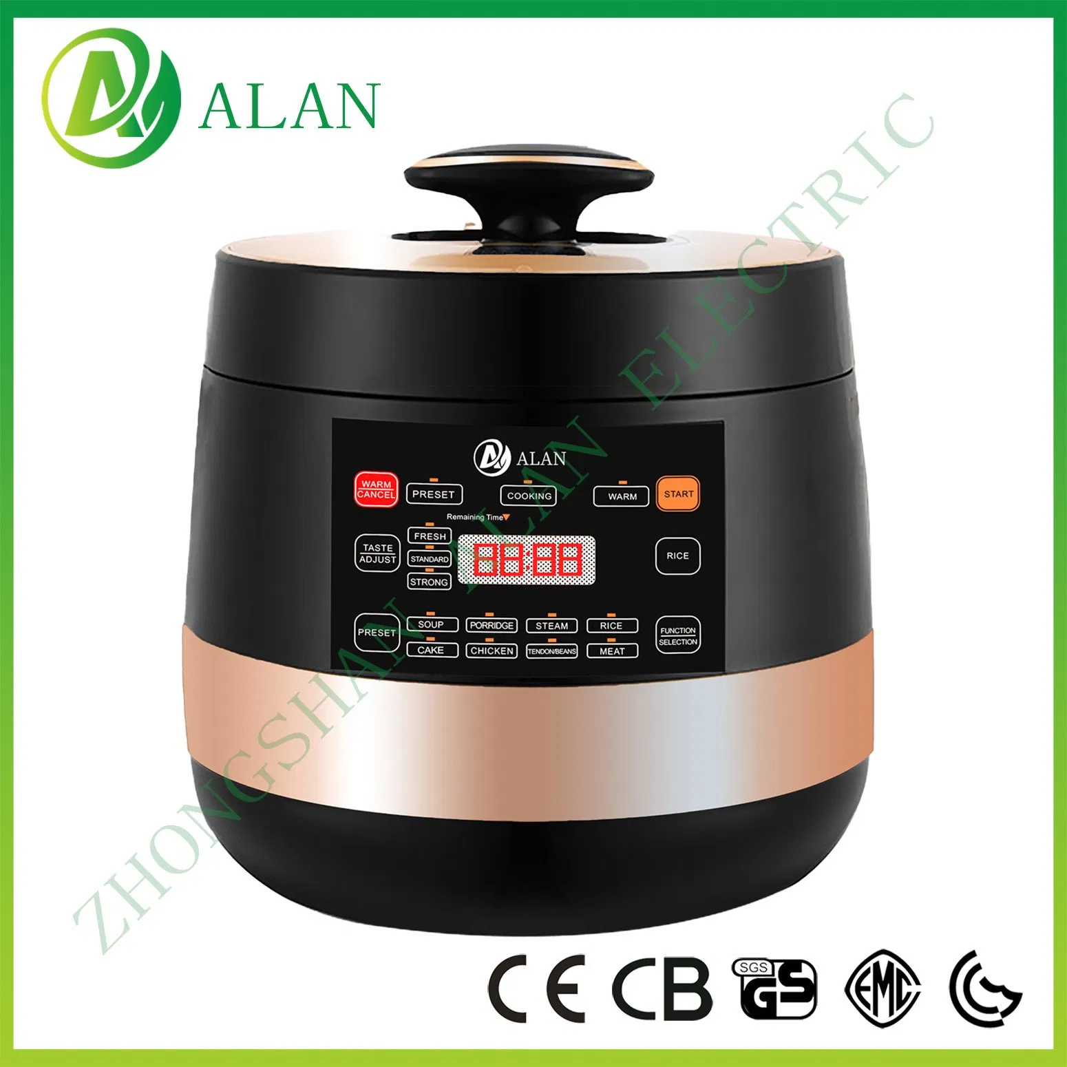 Big LCD Screen Metal Mixed Plastic Body 5/6L Electric Pressure Cooker