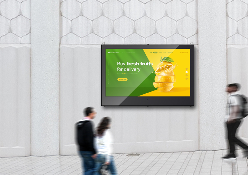 Uniview IP65 Outdoor Wall Mount Digital Signage LCD Display Screen for Commercial Advertising