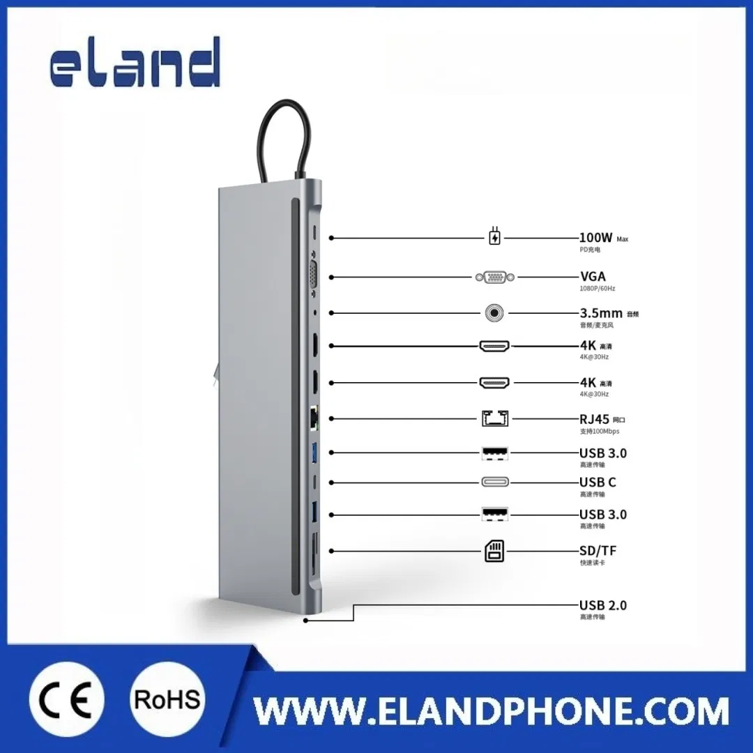 12 in 1 Docking Station, Type C Hub